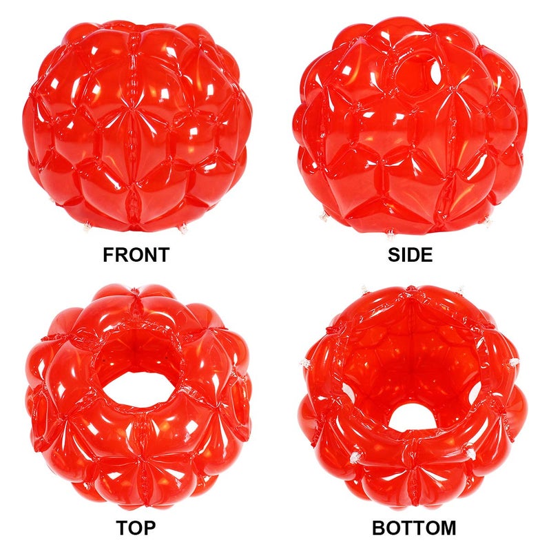 SUNSHINEMALL 2 Pack Inflatable Bumper Balls for Kids Giant Zorb Ball Sumo Balls Human Hamster Ball Bubble Balls for Adults Full Body Buddy Outdoor Toys for Kids(24" Red) - Image 5
